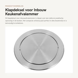 Inbouwdeksel met klap - roestvrij staal - dailygoods — thumbnail 5