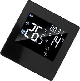 Slimme Thermostaat - Programmeerbare Verwarmingsthermostaat - Comfort Verhogend - Touchscreen LCD - 41 x 86 x 86 mm - Zwart — thumbnail 4