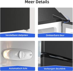 Koel-vriescombinatie 157L – Stil 39 dB – Vrijstaand – 109L Koelen & 48L Vriezen – Energieklasse E — thumbnail 5