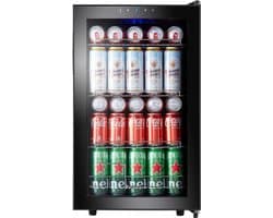 Drankenkoelkast met Touchscreen - 68 Liter - 3-18°C Koelzone - LED Verlichting - Vrijstaand - Zwart