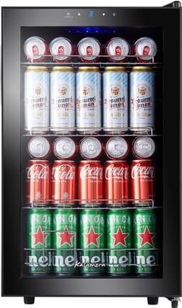 Drankenkoelkast met Touchscreen - 68 Liter - 3-18°C Koelzone - LED Verlichting - Vrijstaand - Zwart — thumbnail 1