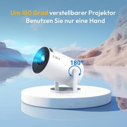 Mini Beamer - Wit - Native 720P HD - Ondersteunt 4K/1080P - Voor Thuisbioscoop — thumbnail 3
