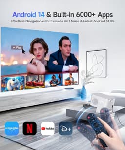 Mini Projector - Wit - Native 1080P - 4K/8K Compatibel - Voor Thuisbioscoop — thumbnail 2