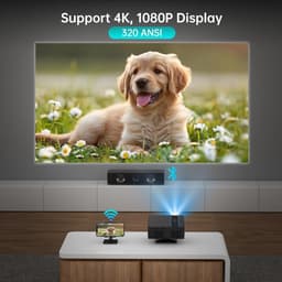 4K Projector - Wit - 18000 Lumen Helderheid - Autofocus en Auto Trapeziumcorrectie - Voor Thuisbioscoop — thumbnail 3