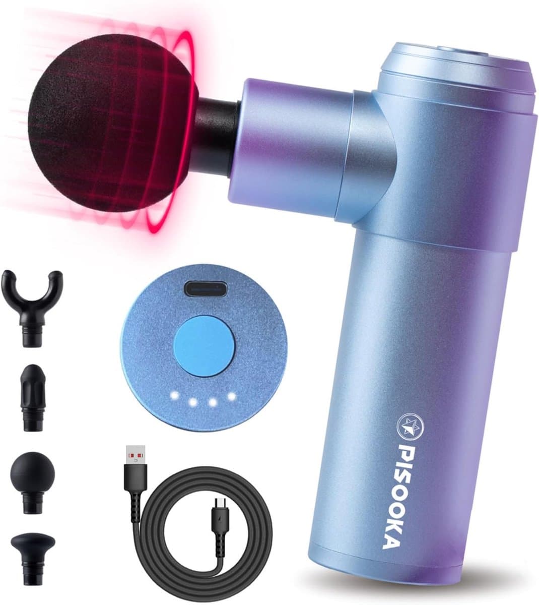 PISOOKA X2 Mini Massage Gun, Percussion Massage Gun, Deep Weave, Lightweight, Portable Long Battery Life, Massager for - ShopVlot — afbeelding 1