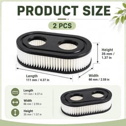 Luchtfilter voor grasmaaier - 2 stuks - Hoogwaardige materialen - Betrouwbare vervangingsonderdelen - ShopVlot — thumbnail 5