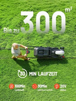 Grasmaaier 5.0 Ah - 13 mm Snijdikte - Elektrisch - Ideaal voor gazons tot 300 m² - ShopVlot — thumbnail 1