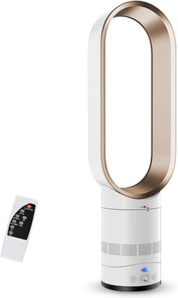 Bladloze Ventilator - Torenventilator Standaard - Zomerse Koelte - 90 Graden Zwenkfunctie - 16 Inch - Rose — thumbnail 5