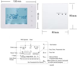Digitale Thermostaat - Kamertemperatuur Regelaar - Comfort Verhoging - Programmeerbaar Weken - 2 Graden Nauwkeurig - Wit — thumbnail 3