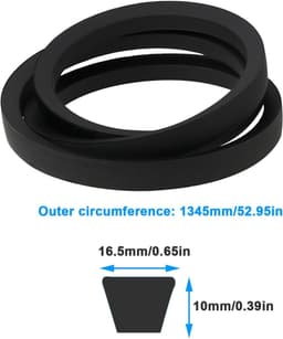 SnelShoppen - Aandrijfriem voor grasmaaier 76181-772-202 76181-772-L02, compatibel met Honda H1011 H1011H, vervangingsonderdeel, 1345mm x 10mm x 16,5m — thumbnail 3