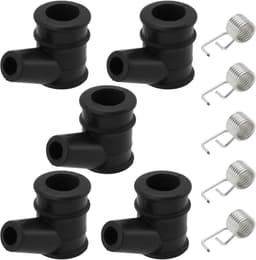 SnelShoppen - 10 Stuks Vervangende Bougiekap en Veer voor Grasmaaier, Hoge Druk Bougiekap met 5mm en 10mm Gatdiameter, Geschikt voor Bosmaaiers en Ket — thumbnail 1