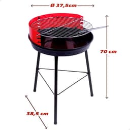 Aktive Houtskool Bbq 42 Cm Rood,Zwart — thumbnail 3