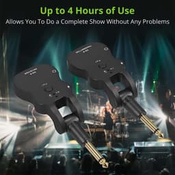 Draadloze Instrument Audio Zender & Ontvanger - 2.4Ghz - Gitaar, Bass, Keyboard & Electrische Drum - EN-9 - Zwart — thumbnail 3