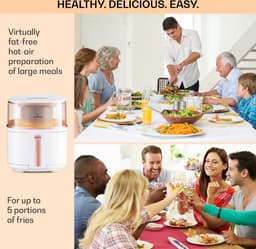 Klarstein XL Airfryer, frituurpan met stoomfunctie, temperatuurregeling en 16 programma's, heteluchtfriteuse, olievrije heteluchtfriteuse 1500 W, 7,5 liter — thumbnail 4