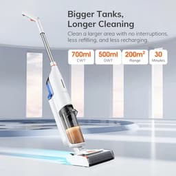 ILife - W90 - Handstofzuiger met Steel - 150W - 3 in 1 - 700 ml Watertank - Elektrische Bezem - Automatische Stofsensor - Afneembare Kruimelzuiger - Wit — thumbnail 4