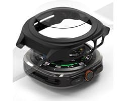 Ringke Slim Extend + Glass | Hoesje + Screen Protector Geschikt voor Samsung Galaxy Watch Ultra 47MM | Case met 9H Tempered Glass | Matte Zwart