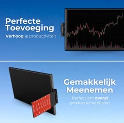 Portable Monitor Slim 11.6" - Full HD Extra scherm laptop met USB-C & HDMI - Draagbare monitor - Plug & Play - Incl. Beschermhoes — thumbnail 4