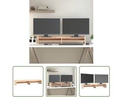 vidaXL Laptop Stand - Monitorstandaard - Monitorstandaard 100x24x16 cm massief grenenhout - Pc Stand - Hout Stand - Grenenhouten Stand