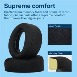 Vervangende Oorkussens voor Sony PlayStation 5 3D Pulse Wireless PS5 Hoofdtelefoon van MMOBIEL – Mesh Fabric Koptelefoon Oorkussens - Noise Isolation Hoofdtelefoon Earpads – Zwart — thumbnail 5