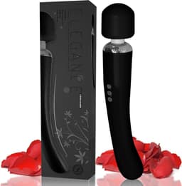 Sensual-U Elegance Curve - Fluisterstille Vibrator - Wand massager voor Clitorale stimulatie – Seksspeeltje met 8 snelheden en 20 standen – Zwart — thumbnail 1