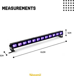Blacklight - BeamZ BUV123 LED blacklight bar met 12x 3W UV LED's — thumbnail 5