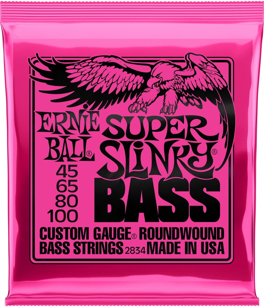 Ernie Ball Super Slinky - Basgitaar Snaren - 45-100 - Nickel Wound - Light Gauge — afbeelding 1