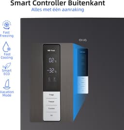 CHiQ FBM351NEI42 - Koel-vriescombinatie - 356 Liter - No Frost - Stil 35dB - Inverter Compressor - Digitaal LED Display - 12 Jaar Garantie op Compressor - D Energielabel — thumbnail 4