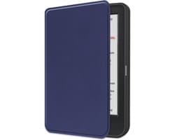 Hoes Geschikt voor Kobo Clara Colour Hoesje Bookcase Cover Book Case Hoes Sleepcover - Donkerblauw