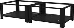 Wasmachine verhoger, Wasmachine Onderstel Dubbele 63x54x32 cm met legplank in zwart ML design — thumbnail 1