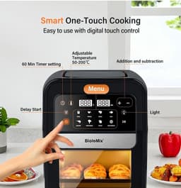 Elektrische Oven - Dehydrator - Touchscreen - 7L - 220-240V - 1400W — thumbnail 4