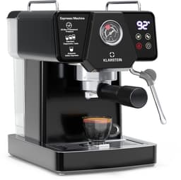 Klarstein Libeica Siebträgermaschine Met Maalmolen – 19 Bar, 1.350 W, RVS, 1,8-l-Watertank, Stoompijp, Touch-bedieningspaneel, Voor Espresso en Koffiepoeder, Afneembare Watertank — thumbnail 1