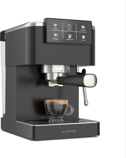 Klarstein SteelPresso Touch Pistonmachine – 20 Bar, 1350 W, RVS, 1,5 L Waterreservoir, Touchdisplay, Geïntegreerde Melkopschuimer, Compact Design, Koffiemachine — thumbnail 1