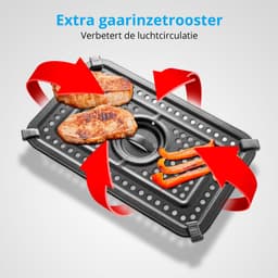 MEDION XXL Dubbele Airfryer P20 - 2 zones - 8,7 L - 2600 W - Wit — thumbnail 21