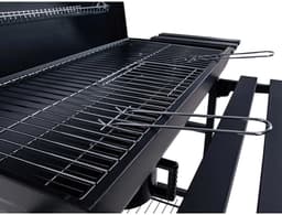 GEKO Barbecue met Thermometer - Vatenmodel - Opvouwbare Planken - Zwart - 71x45 cm Grillrooster — thumbnail 4