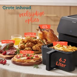 Cosori XXL Chef Edition 6.2 liter Airfryer - Met Bakpapier bakjes - 12 programma's — thumbnail 17