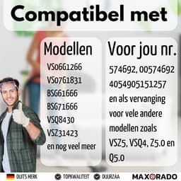 Maxorado 5-delige stofzuiger set 35 mm – geschikt voor Bosch & Siemens - vervangende onderdelen - Bodemmondstuk, meubelborstel, kierenzuiger, stofferingzuiger, telescopische buis — thumbnail 6