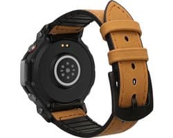 kwmobile horlogebandje geschikt voor Amazfit T-Rex 3 bandje - Horlogeband voor smartwatch - Sporthorloge band van kunstleer - In lichtbruin