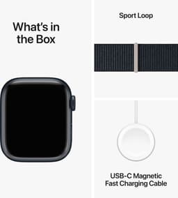 Apple Watch Series 9 - GPS + Cellular - 41mm - Midnight Aluminium Case with Midnight Sport Loop — thumbnail 4