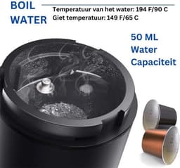 Happyment Compacte Draagbare Koffie Machine Draadloos - Hoge Kwaliteit Espresso Machine Oplaadbaar - Mini Koffie Zet Apparaat - Portable Coffee Maker - Koffie Cubs - Filterkoffie — thumbnail 2