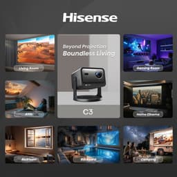 Hisense C3 4K Triple Laser Projector, 65 tot 300 inch, 2500 ANSI lumen, Dolby Vision, IMAX Enhanced — thumbnail 3