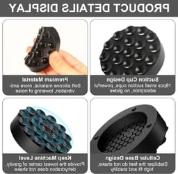 Universele Antivibratie Dempers voor Wasmachines - Set van 4 Rubber Matten voor Stabiele Plaatsing en Geluidsreductie, Geschikt voor Koelkasten en Apparaten — thumbnail 2