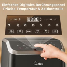 Hete Lucht Friteuse - Airfryer XL - Gezond Frituren - HeatXpress Technologie - 7 Liter - Zwart — thumbnail 5