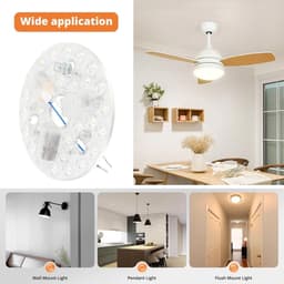 Dailygoods - Innovra - 5,3 Inch LED Retrofit Lichtkit voor Plafondventilator 15W Dimbaar — thumbnail 4