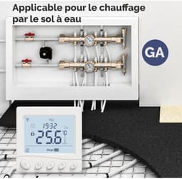 WiFi-slimme thermostaat watergedragen vloerverwarming, geschikt voor kalender en afstandsbediening (gateway niet inbegrepen), geschikt voor Alexa en Google Home, 3A, wit. — thumbnail 2