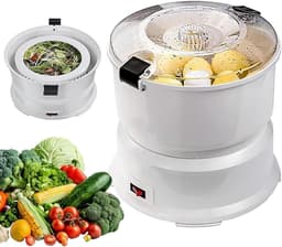 Elektrische Aardappelschilmachine - Automatische Schilmachine Groente - Snel Aardappels Schillen - 2-in-1 Functie Groentedroger - 1 kg Capaciteit - Wit — thumbnail 1