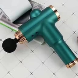 Mini Massage Gun - Fascia Gun - Spierherstel - 6 Intensiteitsversnellingen - 4 Massagekoppen - Zilver — thumbnail 4