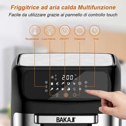 Heteluchtfriteuse - Airfryer Oven - Gezond Koken - 12 Programma's - 12 Liter - Zilver — thumbnail 4