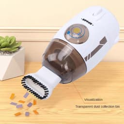 Mini Bureaustofzuiger - Kleine Stofzuiger Tafel - Bureau Schoonmaken - Krachtige Zuigkracht 600 Pa - 55 ml - Grijs — thumbnail 5