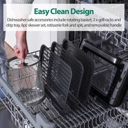 Digitale Airfryer Oven - Heteluchtoven Airfryer - Gezond Koken - 360° Hete Luchtcirculatie - 11 Liter - Zwart — thumbnail 3