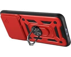 Mayaxess, Ringhoes voor Redmi Note 15 4G met Schuifbare Camerabescherming, Rood